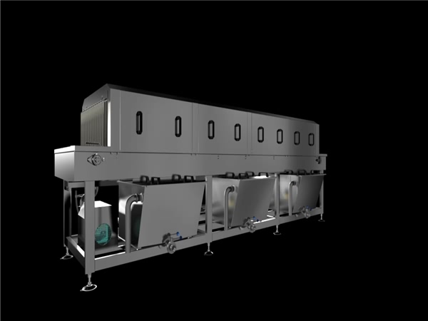 銷售大型隧道清洗洗箱機(jī)大功率效率高洗箱機(jī)，清洗烘干洗箱機(jī)
