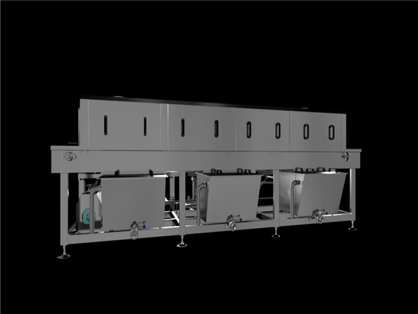 周轉筐清洗機，解決細菌殘留，降低50%能耗，提升效率80%