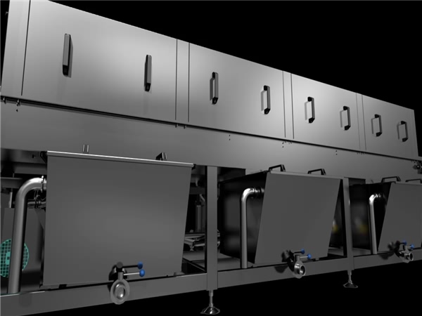 周轉箱清洗機，果蔬氣泡清洗機，檳榔篩盤清洗機，洗盤機，洗筐機