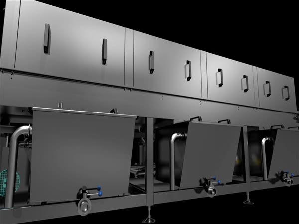 周轉箱清洗機，果蔬氣泡清洗機，檳榔篩盤清洗機，洗盤機，洗筐機