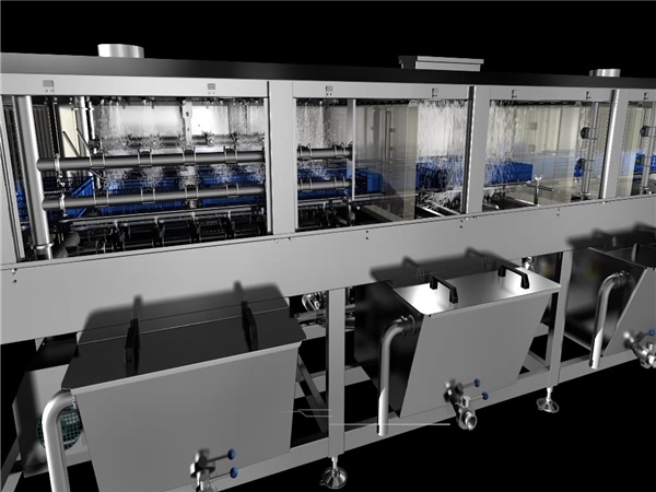 全自動洗筐機，周轉箱清洗機-，食品筐清洗機，物料筐清洗機