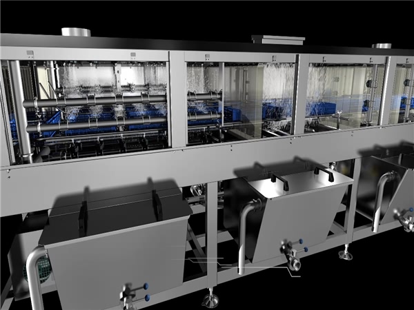 全自動洗筐機，周轉箱清洗機-，食品筐清洗機，物料筐清洗機