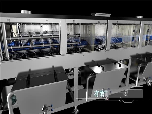 全自動洗框機銷售，周轉(zhuǎn)箱清洗機，食品專用消毒洗筐機