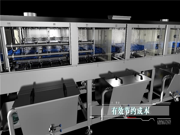 塑料筐清洗機(jī)械，可調(diào)高壓水清洗設(shè)備，周轉(zhuǎn)箱清洗機(jī)