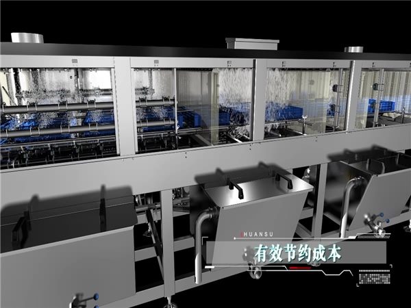 周轉箱清洗機，塑料筐清洗設備，食品加工設備，可訂