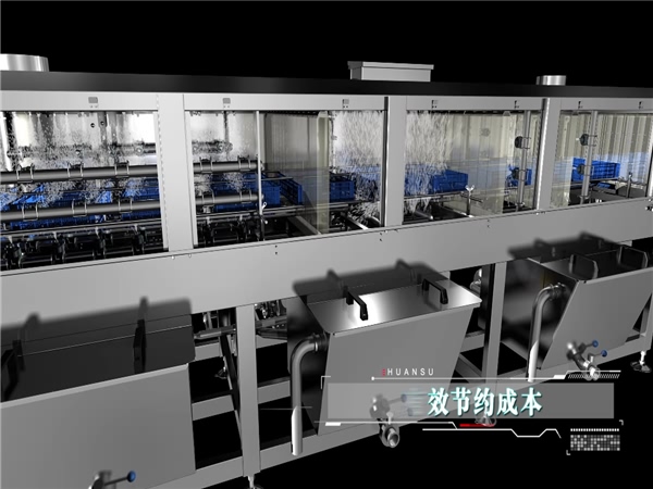 廠家定制，全自動不銹鋼熱水高壓噴淋洗筐機，周轉箱清洗機，塑料筐清洗機包郵
